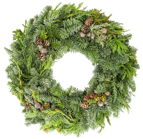 Christmas wreath with cones — Stock Photo, Image