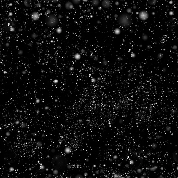 Fond noir avec effet neige tombante. Nuit d'hiver — Photo