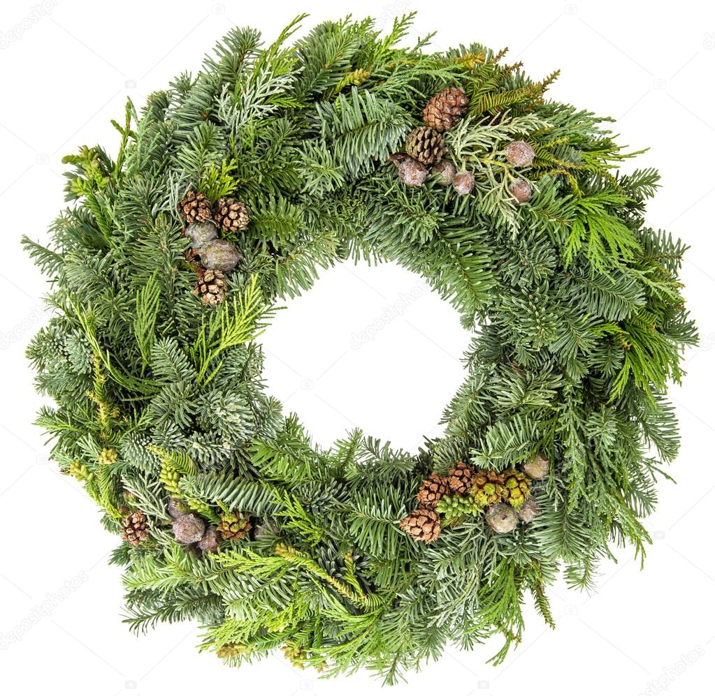 Christmas wreath with cones