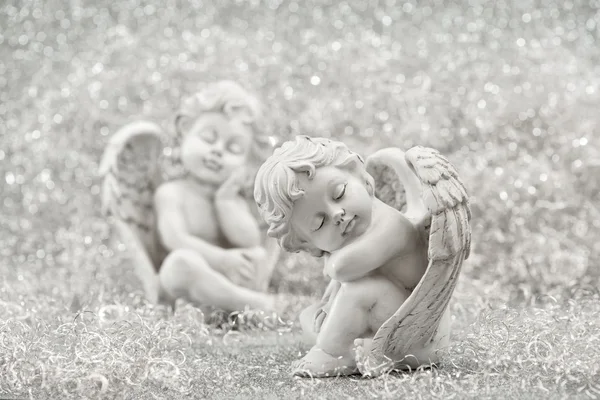 Anjo da guarda com decoração de Natal — Fotografia de Stock