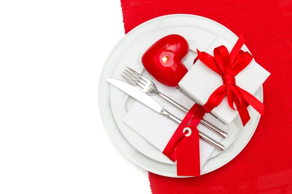 Romantic Valentines Day table setting — Stock Photo, Image