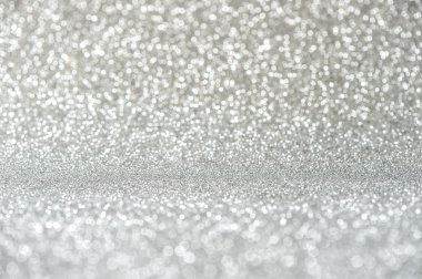 Glitter ve ışıklar. Parlak Gümüş arka plan