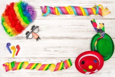 Karnaval maskesi palyaço. Parti dekorasyon
