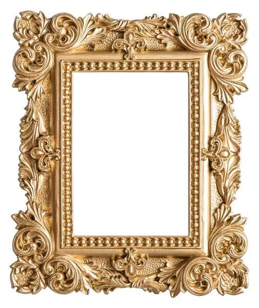 Золотая рамка в стиле барокко. Винтажный арт-объект — стоковое фото