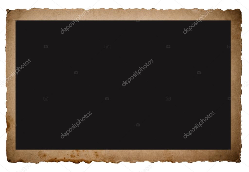 Vintage picture frame isolated on white