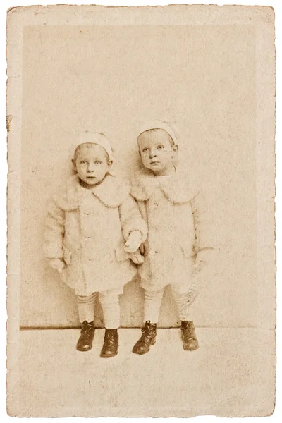 Cute kids. Nostalgic vintage picture — Stock Photo, Image