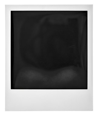 Polaroid üzerinde beyaz izole fotoğraf çerçevesi