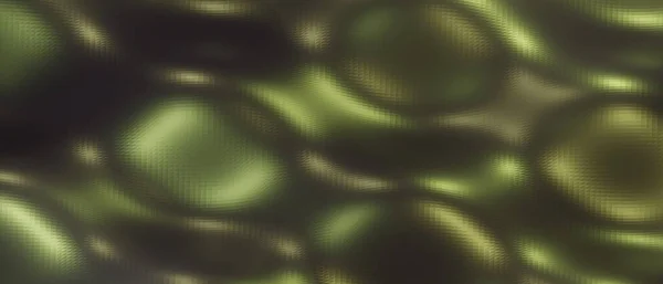 Render Zöld Arany Poligonális Hullámok Modern Techno Háttér Áramló Színhullámok — Stock Fotó