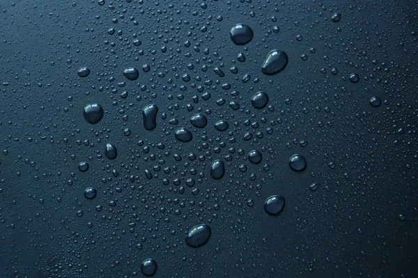 Wassertropfen Auf Schwarzem Hintergrund Abstrakte Textur Hintergrund — Stockfoto