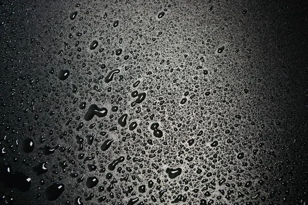 Water Drops Black Background Abstract Texture Background — Stock Photo, Image