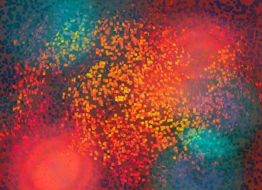 Kırmızı arkaplanda çok renkli soyut arkaplan. Beyaz soyut doku. Parlak doku. Güzel soyut kavram.