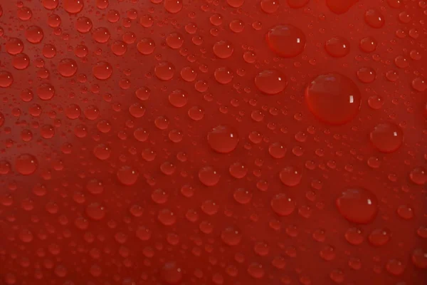 Vatten Droppar Röd Bakgrund Konsistens — Stockfoto