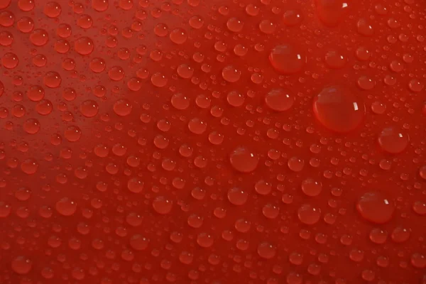 Gotas Água Textura Fundo Vermelho — Fotografia de Stock