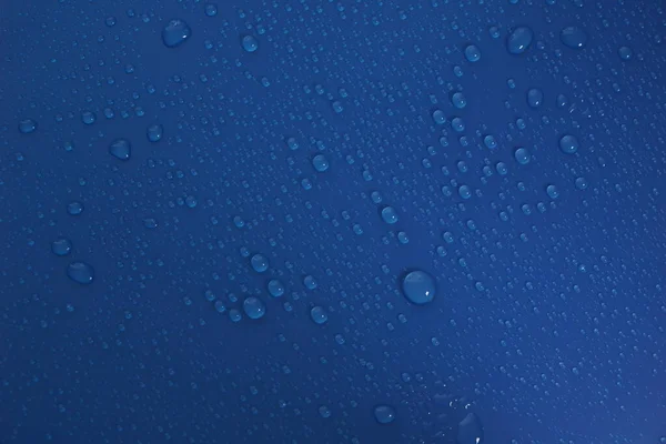 Gotas Água Textura Fundo Azul — Fotografia de Stock