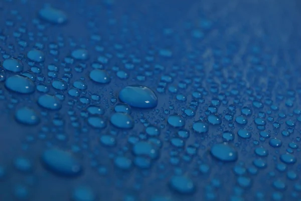 Water Drops Blue Background Texture — Stock Photo, Image