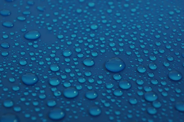 Water Drops Blue Background Texture — Stock Photo, Image