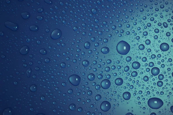 Water Drops Blue Background Texture — Stock Photo, Image