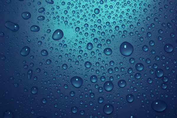 Water Drops Blue Background Texture — Stock Photo, Image