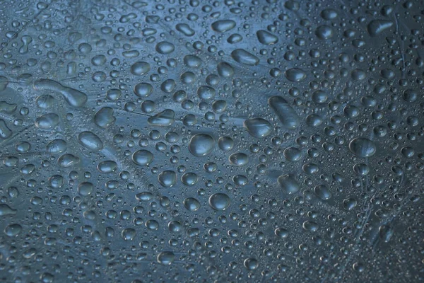 Gotas Agua Superficie Metal Textura Fondo Superficie Metal Brillante — Foto de Stock