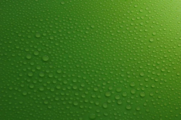 Wassertropfen Auf Grünem Hintergrund Texturökologie Für Design — Stockfoto