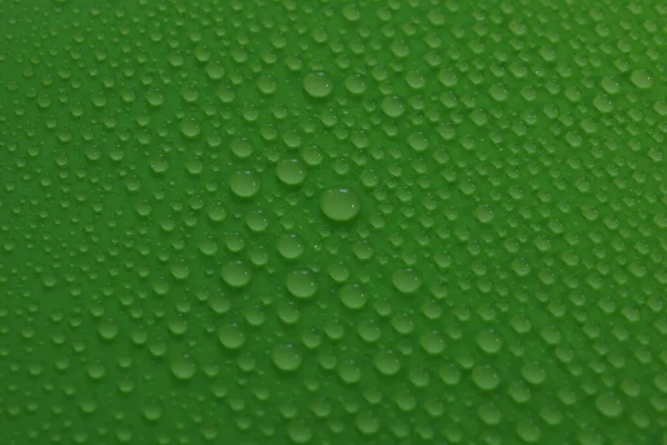 Water Drops Green Background Texture Ecology Design — Stock Photo, Image