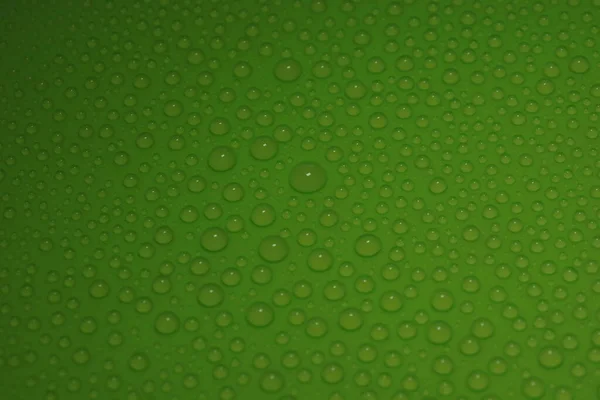 Vízcseppek Zöld Háttér Textúra Ökológia Tervezés — Stock Fotó