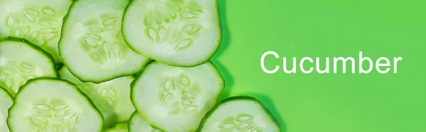 Cucumber Slices Texture Background Fresh Cucumbers Diet Dish — Stock Photo, Image