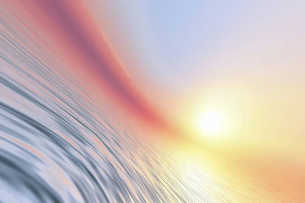 Захід Сонця Морі Або Озеро Жовте Сонце Рожеве Дав Сріблястій — стокове фото