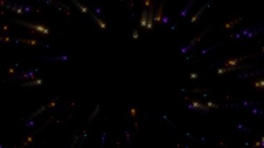 hareket eden yıldızlar metin için siyah arkaplan boşluğunda bulanıklaşır