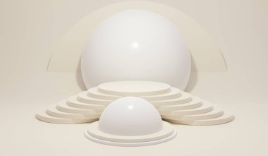 Soyut arkaplan. Ürün markalaşması için minimum stil. Ürün sunumu için podyum. Boş alanla sahneyi düzenle. 3d hazırlayıcı