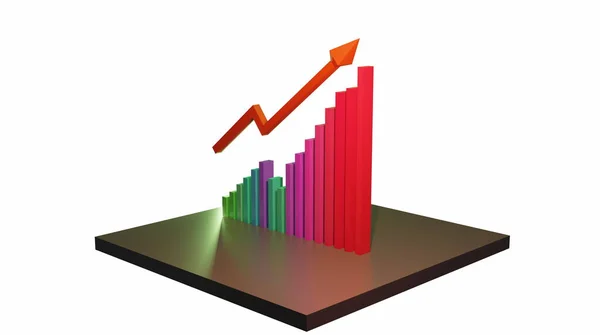 Статистичні Графіки Виграшів Зростання Кривої Удачі Виграти Бізнес Фінансові Ризики — стокове фото