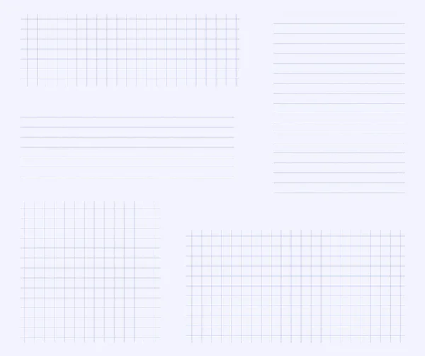 Set square and in line grid notes, banners with vertical and horizontal lines vector illustration. Graph ruled notebook empty small pieces of sheets template. Grid line in dotted backgrounds. Notes.