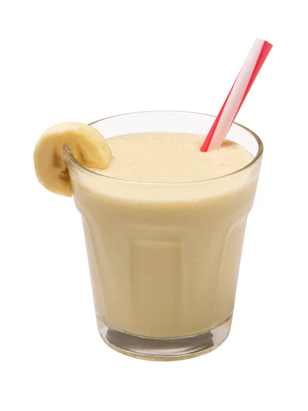 Batido de plátano aislado —  Fotos de Stock