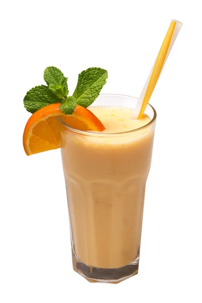 Batido de naranja aislado —  Fotos de Stock