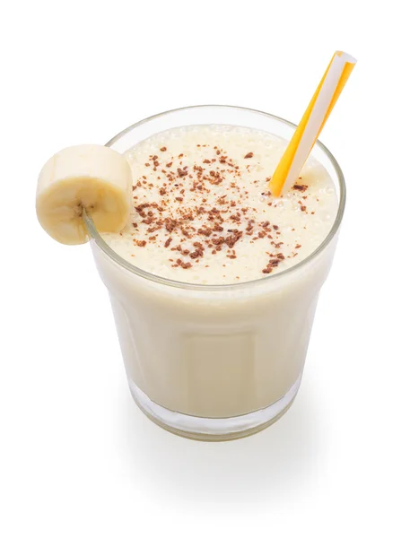 Batido de plátano aislado —  Fotos de Stock