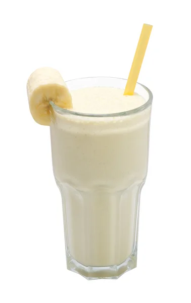 Banánový koktejl, samostatný — Stock fotografie