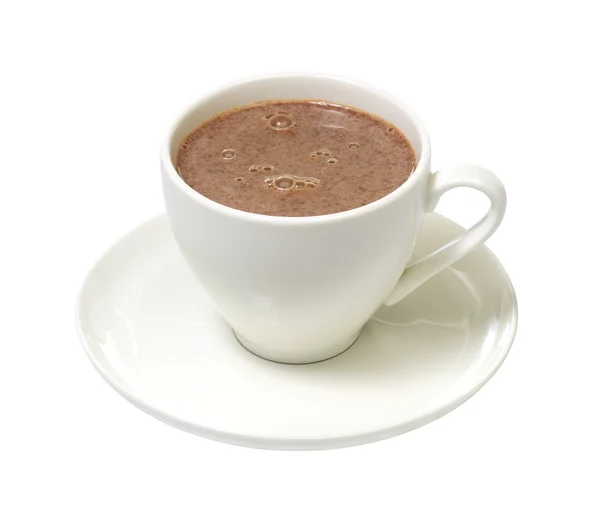 Tazza di cacao isolato su uno sfondo bianco — Foto Stock