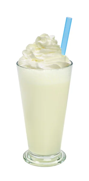 Batido de leche aislado sobre fondo blanco — Foto de Stock