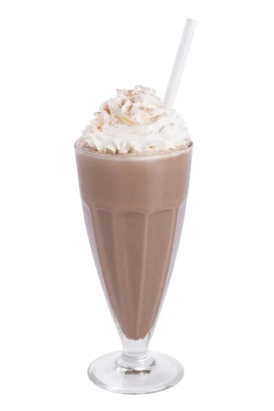 Milkshake de chocolate isolado — Fotografia de Stock