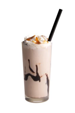 frappuccino on white background