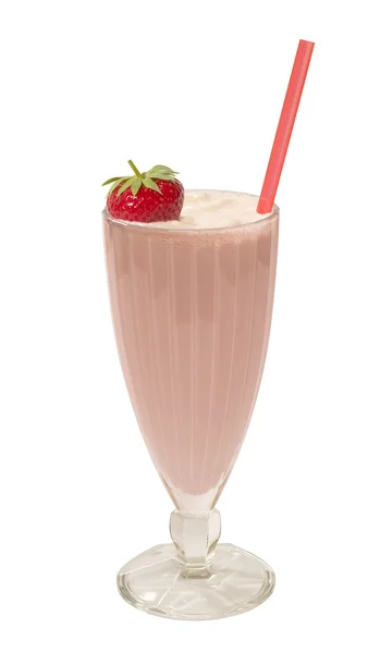 用草莓奶昔 — 图库照片