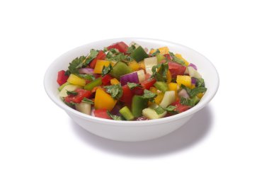 tomato salad pepper and cucumber