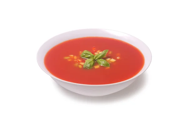 Gazpacho su sfondo bianco — Foto Stock