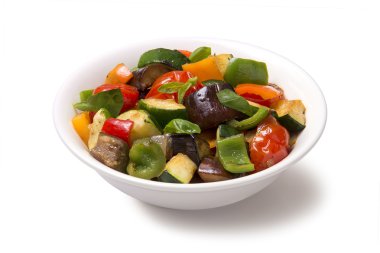 Ratatouille beyaz bir arka plan üzerinde