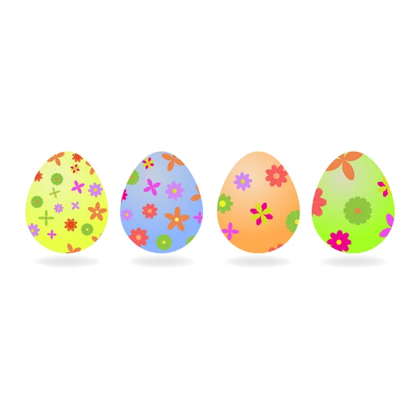 Ovos de Páscoa coloridos. Ilustração vetorial  . — Vetor de Stock