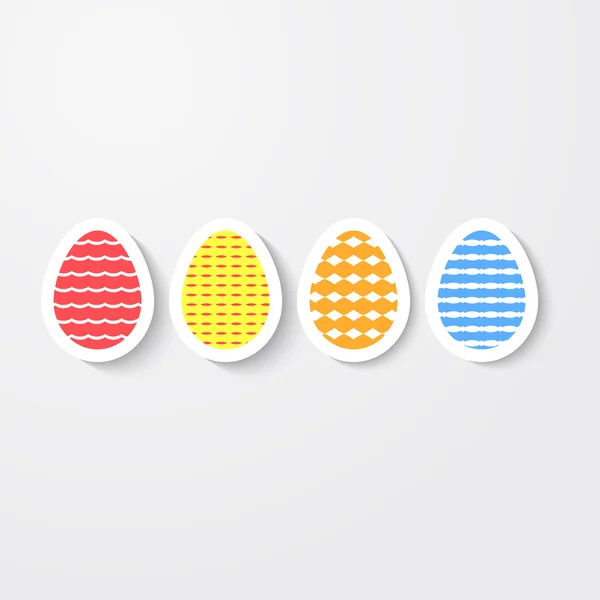 Пасхальные яйца, окрашенные в орнаменты . — стоковый вектор
