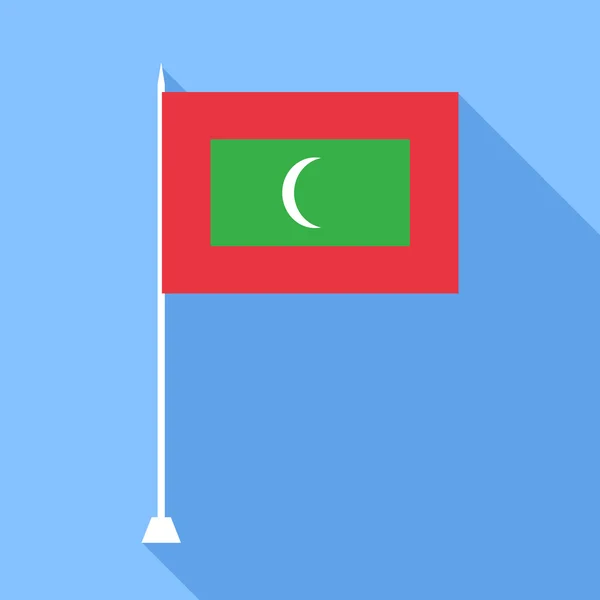 Vlajka Maledivská republika Vektorová ilustrace . — Stockový vektor