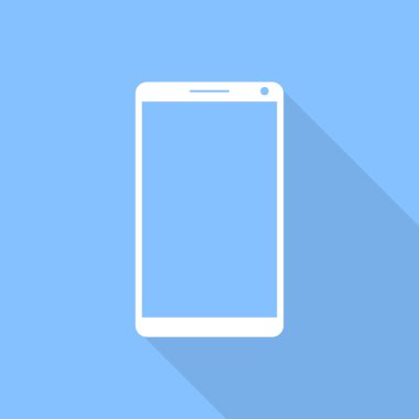 Dokunmatik ekran cep telefonu vektör çizim düz tasarımı.