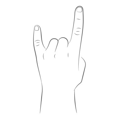 Rock hareketi. Vektör çizimi .