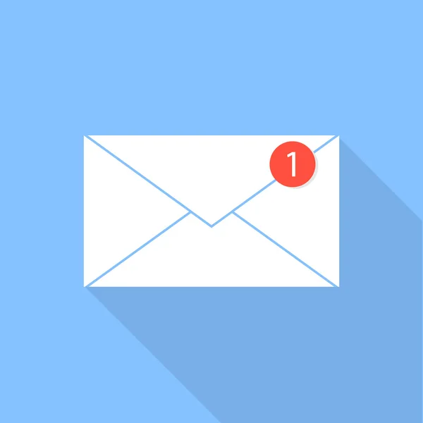 Envolvente icono de correo electrónico. Carta de notificación . — Vector de stock